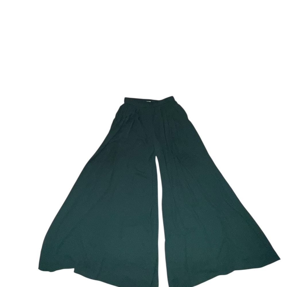 Collection By J.Crew Green pull-on wide-leg pant Size 8 - Picture 2 of 8